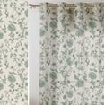 thumbnail image 1 of Vargottam Floral Vines Design Sheer Curtains for Tall Doors & Windows - Set of 2, 90", Grommet Top, Printed Georgette Light Filtering Panels for Home Decor, 1 of 9