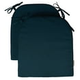 thumbnail image 1 of Vargottam Indoor/Outdoor Chair Cushions Patio Seat Cushions(Rounded Back)16x18 Inch with Ties for Patio Furniture Chairs Home Garden Decoration, Set of 2|Teal Blue, 1 of 7