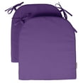 thumbnail image 1 of Vargottam Indoor/Outdoor Chair Cushions Patio Seat Cushions(Rounded Back)16x18 Inch with Ties for Patio Furniture Chairs Home Garden Decoration, Set of 2|Lavender, 1 of 7