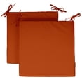 thumbnail image 1 of Vargottam Indoor/Outdoor Chair Cushions Patio Seat Cushions(Square)20x20 Inch with Ties for Patio Furniture Chairs Home Garden Decoration, Set of 2|Orange, 1 of 1