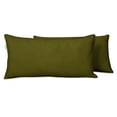 thumbnail image 1 of Vargottam Indoor/Outdoor Polyester Fabric Lumbar Pillow Cover, All-Weather Waterproof Rectangular Cushion Case for Patio Furniture,12" x 20"Set of 2-Olive Green, 1 of 7