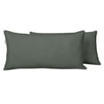 thumbnail image 1 of Vargottam Indoor/Outdoor Polyester Fabric Lumbar Pillow Cover, All-Weather Waterproof Rectangular Cushion Case for Patio Furniture,12" x 24"Set of 2-Dark Gray, 1 of 7