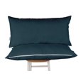 thumbnail image 1 of Vargottam Indoor/Outdoor Polyester Fabric Lumbar Pillow With Insert, All-Weather Waterproof Decorative Throw Pillow for Patio Furniture-Set of 2 - Dark Navy Blue, 1 of 7