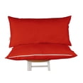 thumbnail image 1 of Vargottam Indoor/Outdoor Polyester Fabric Lumbar Pillow With Insert, All-Weather Waterproof Decorative Throw Pillow for Patio Furniture-Set of 2 - Red, 1 of 7
