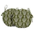 thumbnail image 1 of Vargottam Indoor/Outdoor Round Bistro Chair Cushions Block Print 15-Inch Bistro Chair Pads Waterproof Seat Chair Cushion For Home/Office- Set Of 2 (Olive Green), 1 of 7