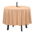thumbnail image 1 of Vargottam Indoor/Outdoor Round Tablecloth 58 Inch Round Tablecloth Waterproof Patio Table Cloths, Spring/Summer Table Covers for Backyard Circular Table/BBQs/Picnic - Light Peach, 1 of 7