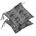 thumbnail image 1 of Vargottam Indoor/Outdoor Tufted Printed Square Seat Patio Cushion Set Of 2 Water Resistant Patio Furniture Seat Cushion 19,inches, Gray | Tree, 1 of 7
