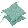 thumbnail image 1 of Vargottam Indoor/Outdoor Tufted Printed Square Seat Patio Cushion Set Of 2 Water Resistant Patio Furniture Seat Cushion 19,inches, Green | Ogee, 1 of 7