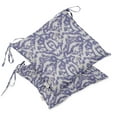 thumbnail image 1 of Vargottam Indoor/Outdoor Tufted Printed Square Seat Patio Cushion Set Of 2 Water Resistant Patio Furniture Seat Cushion 19-inches, Purple | Ikat, 1 of 7