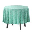 thumbnail image 1 of Vargottam Indoor/OutdoorRoundTablecloth 58 InchRoundTablecloth Waterproof PatioTableCloths- Spring/SummerTableCovers for Backyard CircularTable/BBQs/Picnic -Aquamarine, 1 of 1