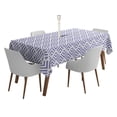 thumbnail image 1 of Vargottam Indoor/OutdoorTablecloth58x58 Inch SquareTablecloth with Umbrella Hole and Zip- Waterproof PatioTableCloths- TableCovers for Backyard RectangularTable- Bluish Violet, 1 of 5