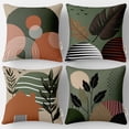 thumbnail image 1 of Vargottam Landscape Design, Decorative Cushion Covers Set of 4 - 16x16 Inch, 100% Cotton , Printed on Both Sides, Hidden Zipper, Green, 1 of 7