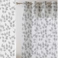 thumbnail image 1 of Vargottam Leaf Vines Print Sheer Georgette Curtains for Windows & Small Doors - Set of 2 Panels, 72" Long, Grommet Top, Printed Light Filtering Drapes for Living Room or Study, 1 of 9