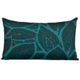 thumbnail image 1 of Vargottam Lumbar Pillow Cover - Decorative Pillow Covers 24x12 Inches, Printed Teal Blue Theme Pillowcase, Decorative Lumbar Cushion Covers, 1 of 4