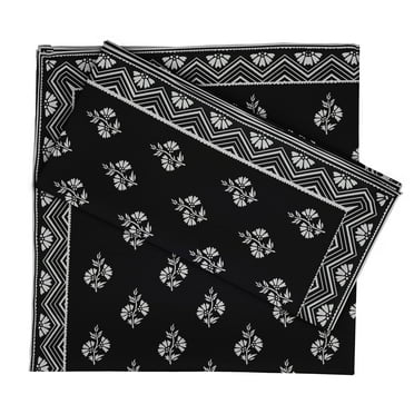 Vargottam Luxury Collection Dinner Table Linen Dcor Cotton Napkin Printed Fabric Reusable Napkins Set Of 4, 20 X 20 - Asian Block