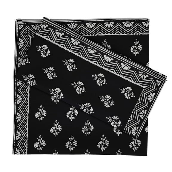 Vargottam Luxury Collection Dinner Table Linen Dcor Cotton Napkin Printed Fabric Reusable Napkins Set Of 4, 20 X 20 - Asian Block