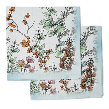 Vargottam Luxury Collection Dinner Table Linen Dcor Cotton Napkin Printed Fabric Reusable Napkins Set Of 4, 20 X 20 - Berries