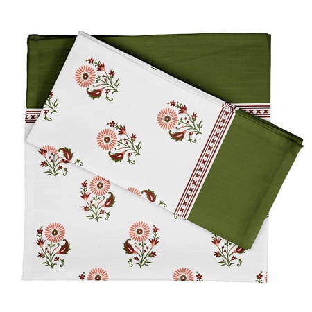 Vargottam Luxury Collection Dinner Table Linen Dcor Cotton Napkin Printed Fabric Reusable Napkins Set Of 6, 20 X 20 - Asian Block
