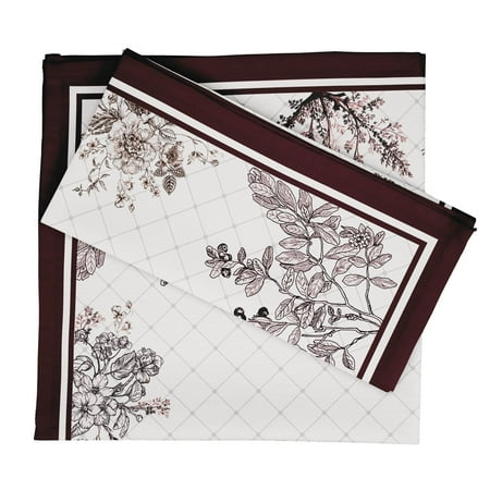 Vargottam Luxury Collection Dinner Table Linen Dcor Cotton Napkin Printed Fabric Reusable Napkins Set Of 6, 20 X 20 - Monochrome Floral