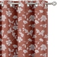 thumbnail image 1 of Vargottam Minimal Floral Sketch Design Blackout Curtains - Set of 2 Panels, 42 x 63 Inches Each - Light Blocking & Thermal Insulated Drapes with Grommet Top for Bedroom & Living Room - Brown, 1 of 9