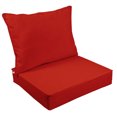 thumbnail image 1 of Vargottam Outdoor Deep Seat Patio Cushions Set 2pcs Seat Set All Weather Replacement Cushion Patio Seat And Back Cushion Set 25"x25"x5" Inches-Red, 1 of 9