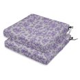 thumbnail image 1 of Vargottam Perfect Outdoor/Indoor Square Corner Seat Cushions Water-Resistant Lounge Chair 18.5" x 16" Home Office Patio Furniture Garden Decoration- Pack Of 2 Dusty Purple|Florals, 1 of 5