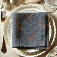 thumbnail image 1 of Vargottam Persian Garden Cotton Muslin Napkins - Set of 12, 20x20 Inches, Blue, Ideal for Romantic Dinners, Spring Gatherings, and Everyday Elegance - Machine Washable, 1 of 8