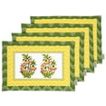 thumbnail image 1 of Vargottam Placemats- Placemat For Dining Table, Set Of 4- Printed & Reversible CottonNapkin-IndoorPlacematsFor Home & Kitchen Dining Table- Asian Block (Yellow), 1 of 5