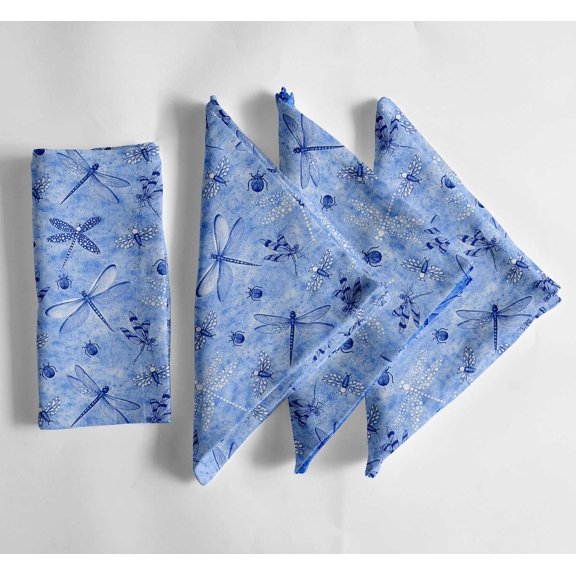 Vargottam Premium Cotton Muslin Napkins - Set of 12, 20-Inch Insect Print, Soft and Absorbent Cloth Napkins for Dining, Decor, Weddings, and Special Occasions - Machine Washable, Table Linens
