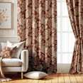 thumbnail image 1 of Vargottam Printed Blackout Curtains - Brown Botanical Design, Set of 2 Panels, 42 x 108 Inches - Room Darkening, Thermal Insulated Window/Door Drapes with Grommets, 1 of 9