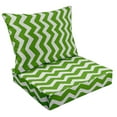 thumbnail image 1 of Vargottam Printed Outdoor DeepSeatPatioCushions Set 2pcsSeatSet All Weather Replacement CushionPatioSeatand Back Cushion Set 25"x25"x5"-Green, 1 of 8