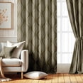 thumbnail image 1 of Vargottam Room Darkening Curtains - Mini Floral Pattern, Set of 2 Panels, 42" x 108" - Grommet-Top Blackout Window/Door Drapes for Bedroom, Nursery & Living Room - Green, 1 of 9