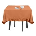thumbnail image 1 of Vargottam Ruffle Tablecloth Rectangular Tabletop Covers Kitchen Dining Table Cloth Party Decoration Cotton Table Cover,Peach,60 x 108 Inches, 1 of 7