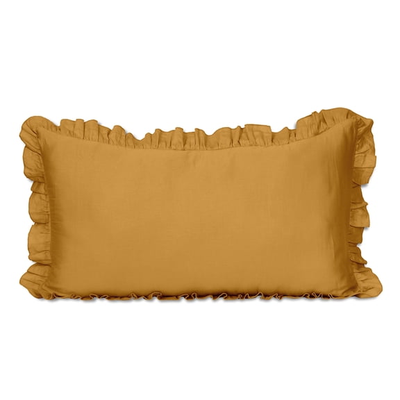 Vargottam Ruffled Pillow Sham King 36x20 Cotton Frill Pillow Cases Shabby Chic Farmhouse Decor Pillowcase