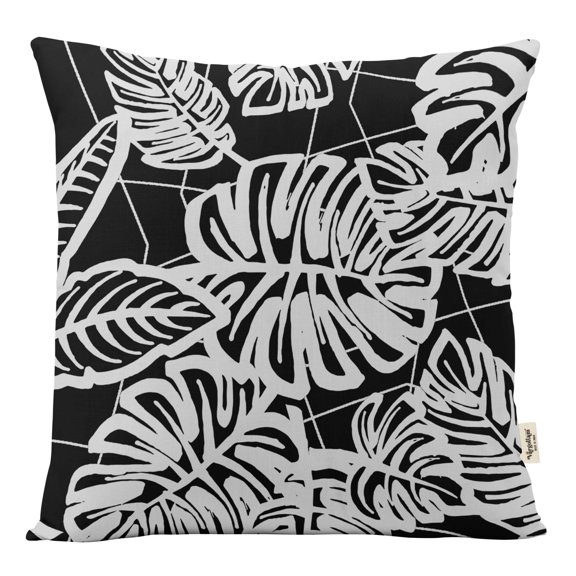 Vargottam Square Pillow Cover - Decorative Pillow Covers12x12 Inches,PrintedWhite & BlackThemePillowcase, DecorativeSquareCushionCovers