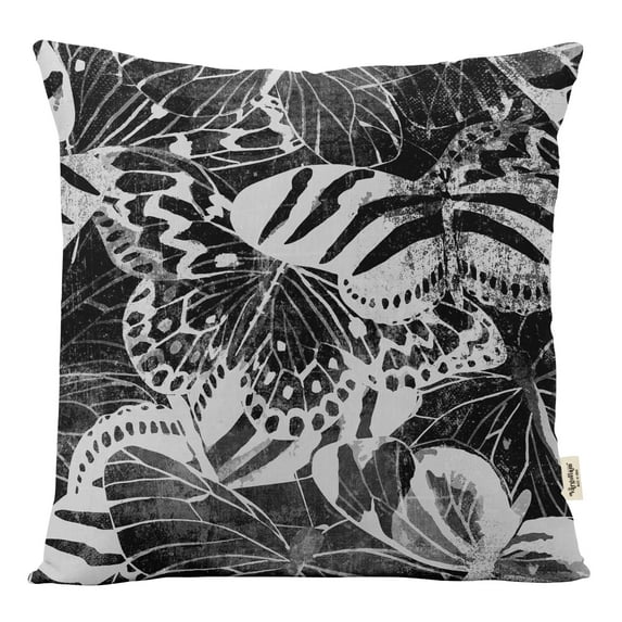 Vargottam Square Pillow Cover - Decorative Pillow Covers18x18 Inches,PrintedWhite & BlackThemePillowcase, DecorativeSquareCushionCovers