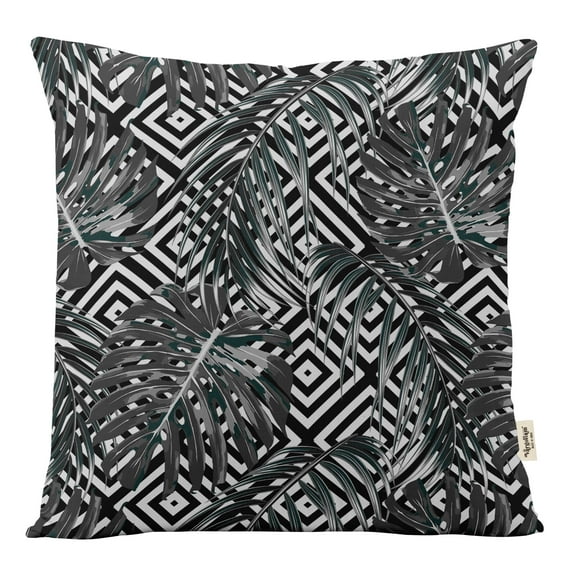 Vargottam Square Pillow Cover - Decorative Pillow Covers24x24 Inches,PrintedWhite & BlackThemePillowcase, DecorativeSquareCushionCovers