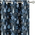 thumbnail image 1 of Vargottam Tree Landscape Design Blackout Curtains - Set of 2 Panels, 42 x 108 Inches Each - Light Blocking & Thermal Insulated Drapes with Grommet Top for Bedroom & Living Room - Blue, 1 of 9