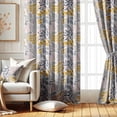 thumbnail image 1 of Vargottam Tropical Leaves Design Blackout Curtains - Set of 2 Panels, 42 x 96 Inches Each - Light Blocking & Thermal Insulated Drapes with Grommet Top for Bedroom & Living Room - White, 1 of 9