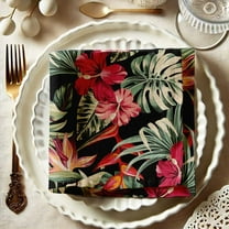 Vargottam Multi Tropical Pattern Cotton Muslin Napkins - Set of 12, 20-Inch, Luxurious Soft Cloth Napkins for Dining & Events, Absorbent, Washable & Tableware