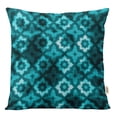 thumbnail image 1 of VargottamSquare Pillow Cover - Decorative Pillow Covers12x12 Inches,PrintedTeal BlueThemePillowcase, DecorativeSquareCushionCovers, 1 of 4