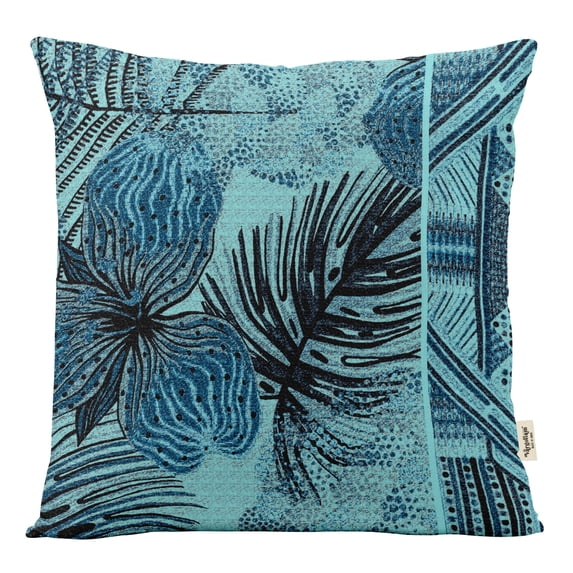 VargottamSquare Pillow Cover - Decorative Pillow Covers16x16 Inches,PrintedTeal BlueThemePillowcase, DecorativeSquareCushionCovers