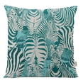 thumbnail image 1 of VargottamSquare Pillow Cover - Decorative Pillow Covers18x18 Inches,PrintedTeal BlueThemePillowcase, DecorativeSquareCushionCovers, 1 of 4