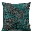 thumbnail image 1 of VargottamSquare Pillow Cover - Decorative Pillow Covers20x20 Inches,PrintedTeal BlueThemePillowcase, DecorativeSquareCushionCovers, 1 of 4