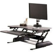 Vari 36 VariDesk Essential Two-Tier Height Adjustable Standing Desk Converter & Monitor Riser, Black