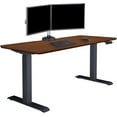 thumbnail image 1 of Vari 60” x 24" VariDesk Electric Height Adjustable Standing Desk Computer Table, Dark Wood, 1 of 6