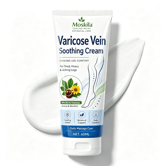 Vari-cose Vei-ns Cream for Legs,Fast-Absorbing Non-Greasy Massage Lotion - Hydrating Formula for Skin Smoothness & Firmness, Soothing Relief for Tired Heavy Legs, 2oz