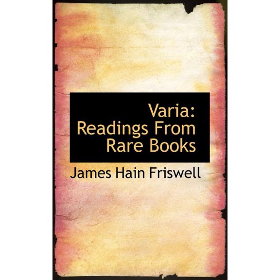 Varia: Readings from Rare Books (Paperback)