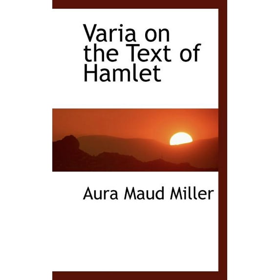 Varia on the Text of Hamlet (Paperback)