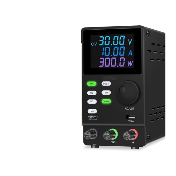 Variable 30V 10A Adjustable Regulated Lab Power Supply 300V 200V 1A DC Switching Bench Source 4 Digital For Plating Charging
